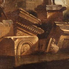 Great Capriccio Painting with Classical Ruins and Figures from the 18th Century - 4027669