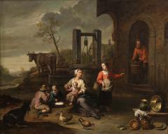 Great Flemish genre scene painting from the 17th century - 4369314