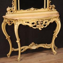 Great Italian console with mirror in Louis XV style - 4323567
