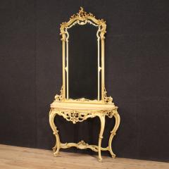 Great Italian console with mirror in Louis XV style - 4323573