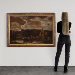 Great Italian landscape painting with figures from the 18th century - 4154982