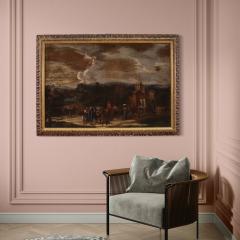 Great Italian landscape painting with figures from the 18th century - 4154983