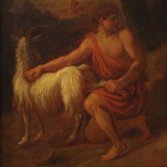 Great Italian painting from the 17th century infant Zeus and the goat Amalthea - 4227554
