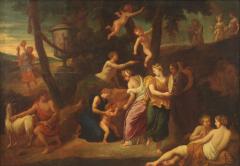 Great Italian painting from the 17th century infant Zeus and the goat Amalthea - 4229886