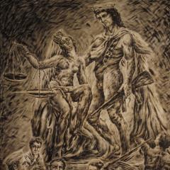 Great Italian painting signed Vittorini C from the 20th century - 4118460
