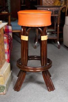 Great Set of Six Tiki Bamboo Bar Stools - 507027
