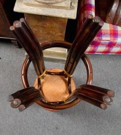 Great Set of Six Tiki Bamboo Bar Stools - 507031