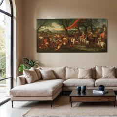 Great battle painting of the 18th century Alexander the Great and Porus - 4343368