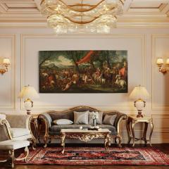 Great battle painting of the 18th century Alexander the Great and Porus - 4343371
