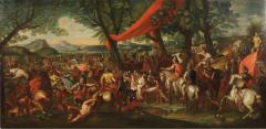 Great battle painting of the 18th century Alexander the Great and Porus - 4344770