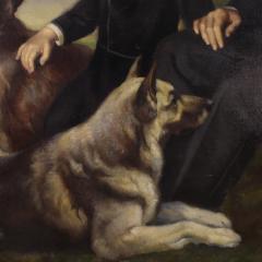 Great family portrait painting signed Francisco Ribera and dated 1972 - 4105256