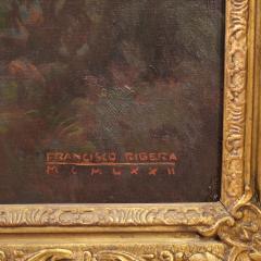 Great family portrait painting signed Francisco Ribera and dated 1972 - 4105257