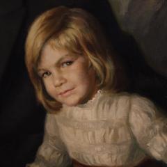 Great family portrait painting signed Francisco Ribera and dated 1972 - 4105258