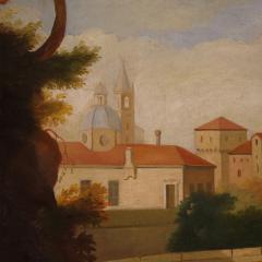 Great landscape painting with figures from the 20th century - 4153312