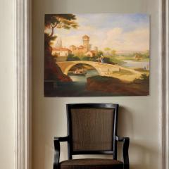 Great landscape painting with figures from the 20th century - 4153316