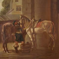Great painting signed Mattia Traverso interior scene - 4127040