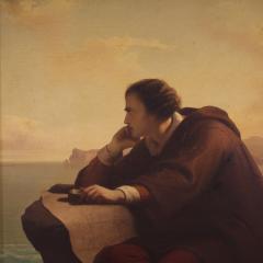 Great painting signed Mauro Conconi and dated 1853 Christopher Columbus - 4179525