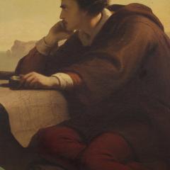 Great painting signed Mauro Conconi and dated 1853 Christopher Columbus - 4179532