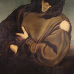 Great religious painting signed and dated 1865 Saint Francis - 4356875