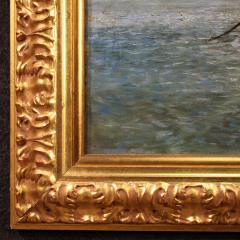 Great seascape painting signed and dated 1895 - 4095855