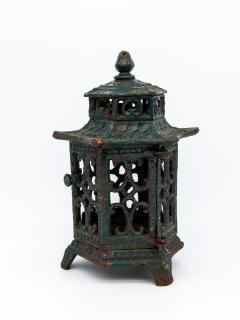 Green Enamel and Cast Iron Lantern - 1943852