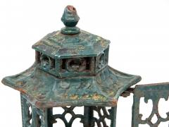 Green Enamel and Cast Iron Lantern - 1943858