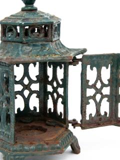 Green Enamel and Cast Iron Lantern - 1943859