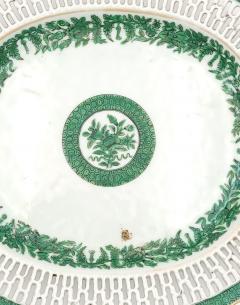 Green Fitzhugh Reticulated Plate China circa 1800 - 3738348