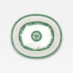 Green Fitzhugh Reticulated Plate China circa 1800 - 3742751