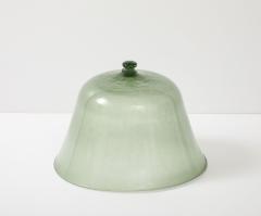 Green Glass Melon Cloche with Knob England 19th C  - 3822509