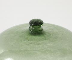 Green Glass Melon Cloche with Knob England 19th C  - 3822511