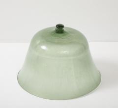 Green Glass Melon Cloche with Knob England 19th C  - 3822512