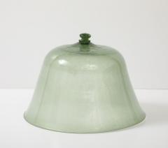 Green Glass Melon Cloche with Knob England 19th C  - 3822513