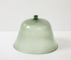 Green Glass Melon Cloche with Knob England 19th C  - 3822514