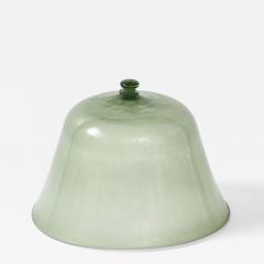 Green Glass Melon Cloche with Knob England 19th C  - 3826162