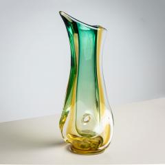 Green Glass Vase by Seguso Vetri d Arte Italy Mid 20th Century - 4431180