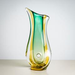 Green Glass Vase by Seguso Vetri d Arte Italy Mid 20th Century - 4431182