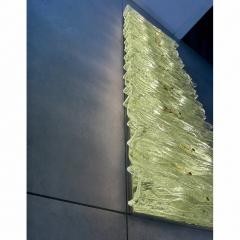 Green Italian Luxury Brass Wall Sconce Murano Glass or Flush Mount - 4735623