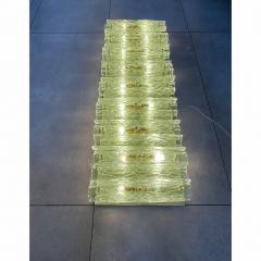 Green Italian Luxury Brass Wall Sconce Murano Glass or Flush Mount - 4735625