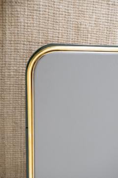 Green Lacquered Console with Leather Top And Brass Details 1970s - 4736834