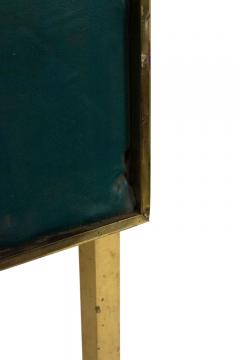 Green Leather Bulletin Board with Stand - 4667069