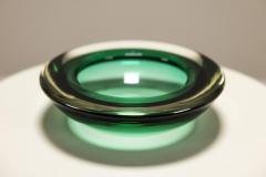 Green Murano Glass Bowl Italy 1950s - 3804419