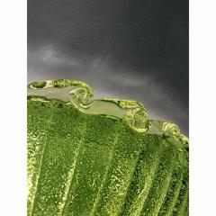 Green Murano Glass Italian Graniglia Budino Flush Mount in 70 Style - 4735600