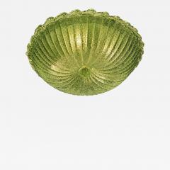 Green Murano Glass Italian Graniglia Budino Flush Mount in 70 Style - 4738748