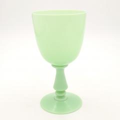 Green Opaline Glass Chalice France circa 1920 - 3955087