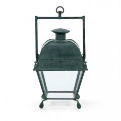 Green Painted French Tole Stable Lantern - 2791492