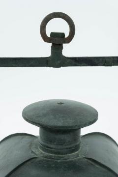 Green Painted French Tole Stable Lantern - 2791495