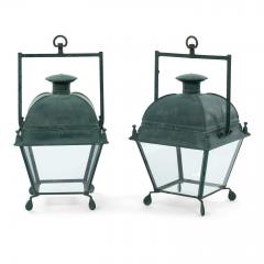 Green Painted French Tole Stable Lantern - 2791500