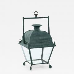 Green Painted French Tole Stable Lantern - 2796678