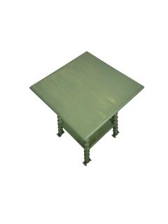 Green Painted Spool Table - 3733163